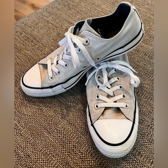 GRAY&WHITE Converse all star Chuck Taylor shoes size 8 double tongue EUC - Picture 12 of 16
